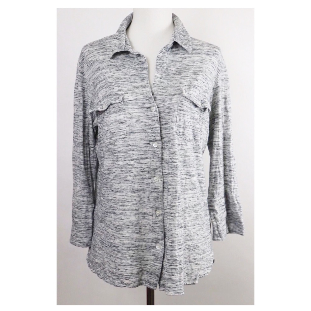 Standard James Perse Button Heathered Shirt Sz 3